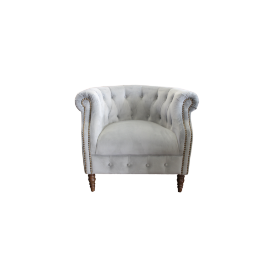 A&J Jude Chair Plush Velvet - Slate